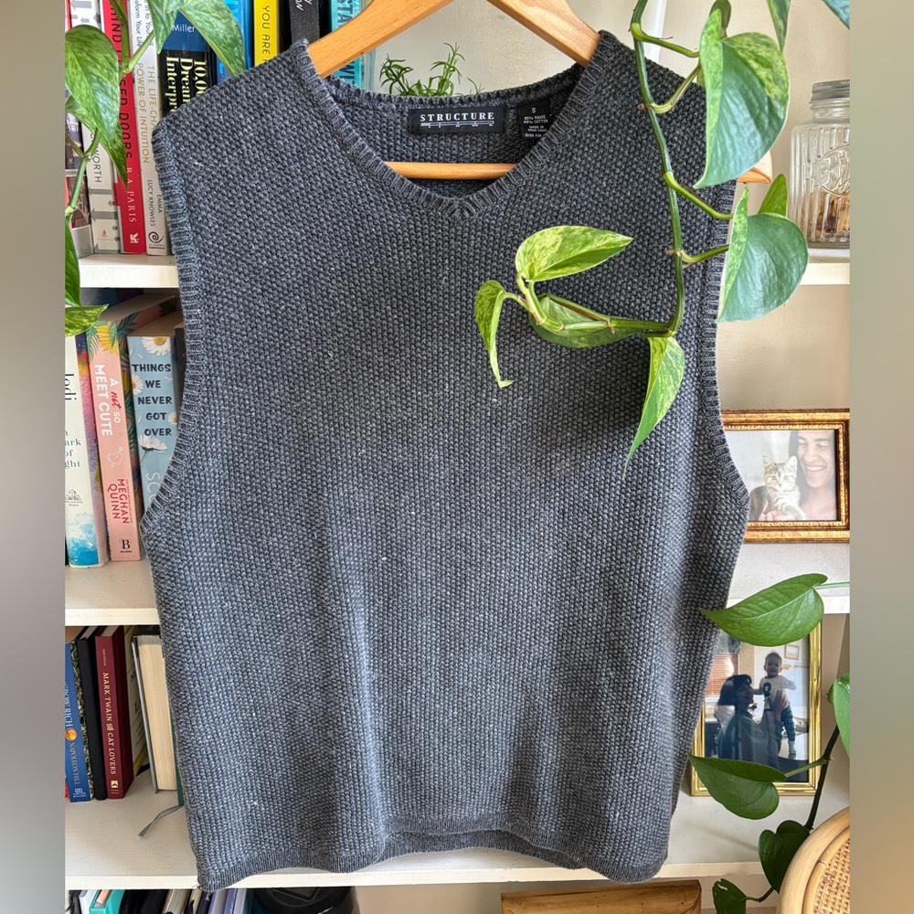 Structure Charcoal Knit Top